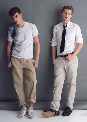 What to wear with dark khakis