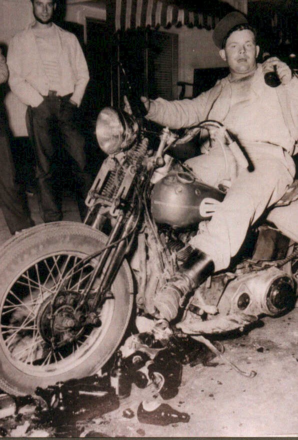 LIFE magazine's infamous 1947 photo that fueled the Hollister biker stories and legends.
