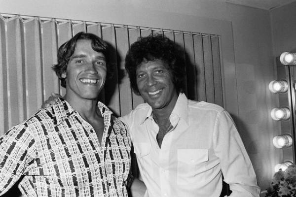Arnold Schwarzenegger and Tom Jones --1977.