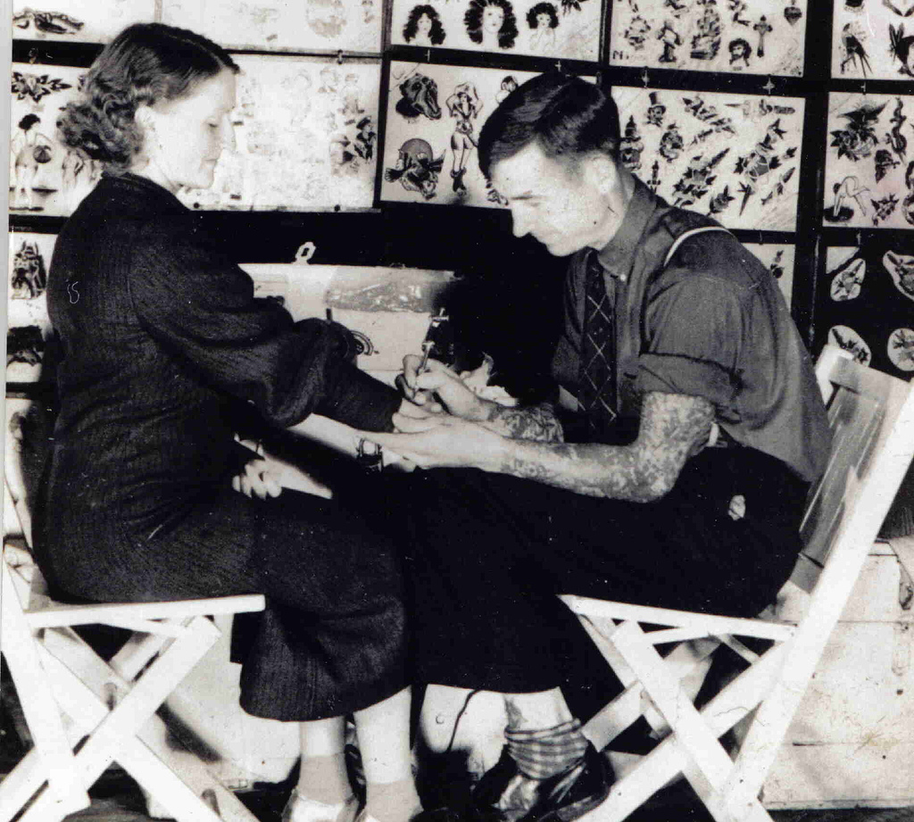 Franklin Paul Rogers tattooing