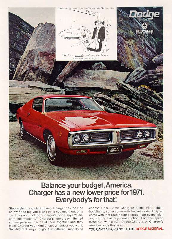 1971 Dodge Charger ad