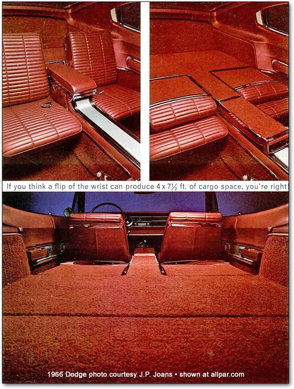 The 1966 Dodge Charger's amazing interior.