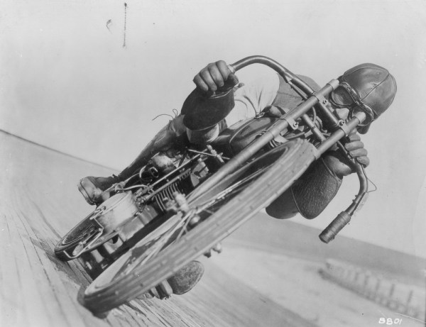 Motorcycle racing legend Otto Walker in action.