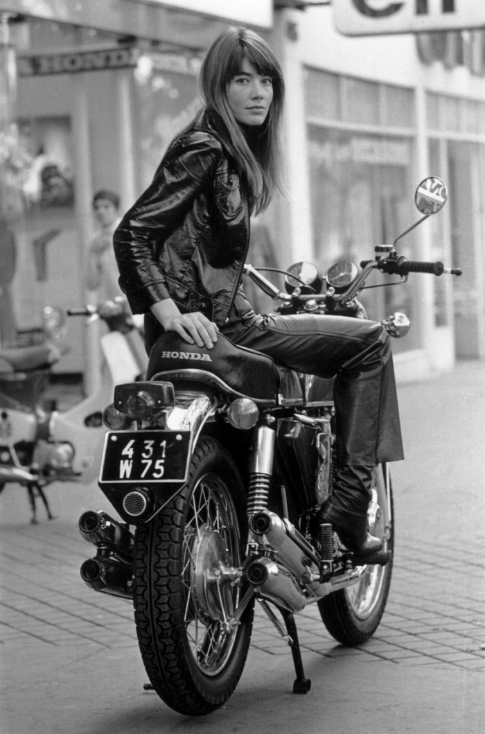 francoise hardy honda motorcycle