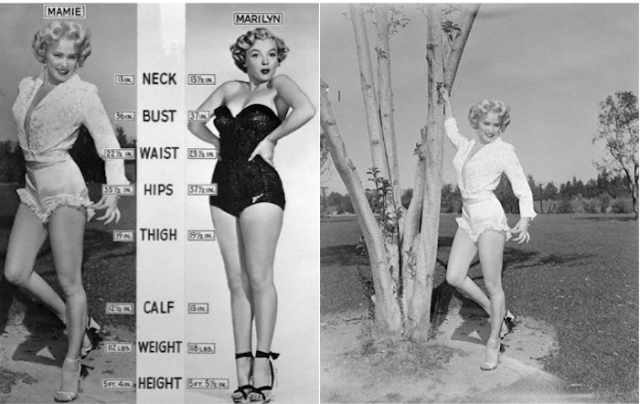 Mamie Von Doren and Marilyn Monroe pinup poster