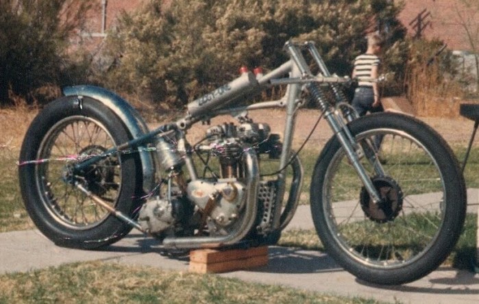 1966Edgy one triumph motorcycle drag bike